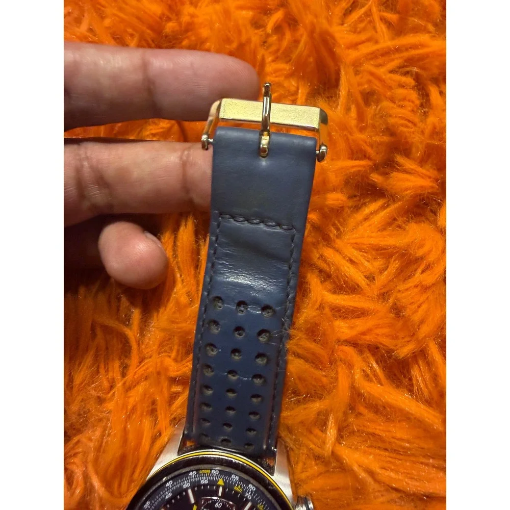 Citizen Eco-Drive Blue Angels World Chronograph Watch AT8020-03L Mens Blue